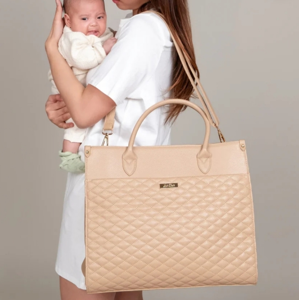 Luli Bebe Classic Tote Bag In Latte Brown